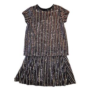Cat & Jack Glittery Striped Girl's Set